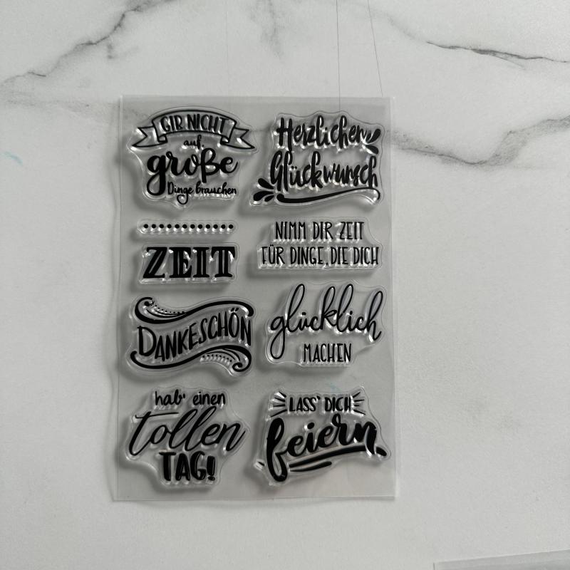 6pcs High Silicone Clear Stamps for DIY Scrapbooking & Journaling