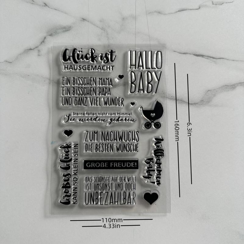 6pcs High Silicone Clear Stamps for DIY Scrapbooking & Journaling