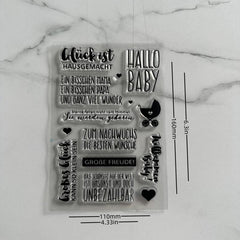 6pcs High Silicone Clear Stamps for DIY Scrapbooking & Journaling