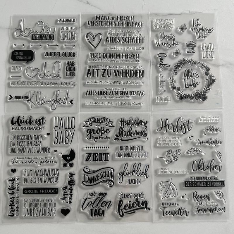 6pcs High Silicone Clear Stamps for DIY Scrapbooking & Journaling