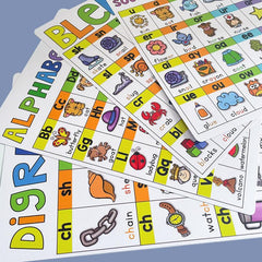 4Pcs Phonics Posters Classroom Decor Education School Supplies A4