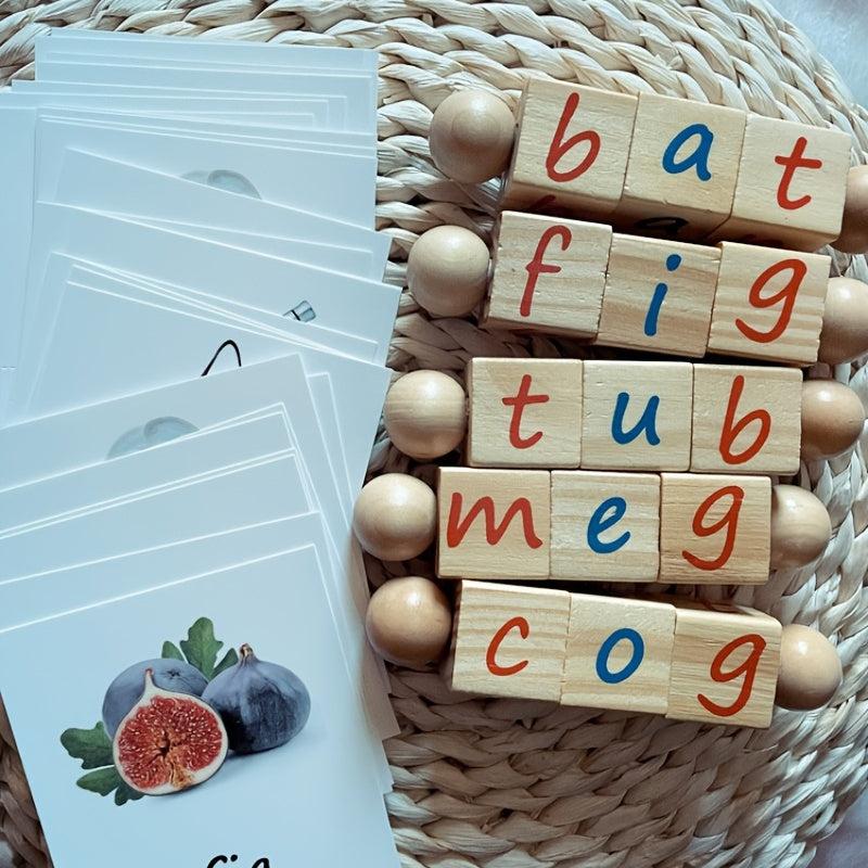 Alphabet Spelling Blocks Montessori Sorting Toy