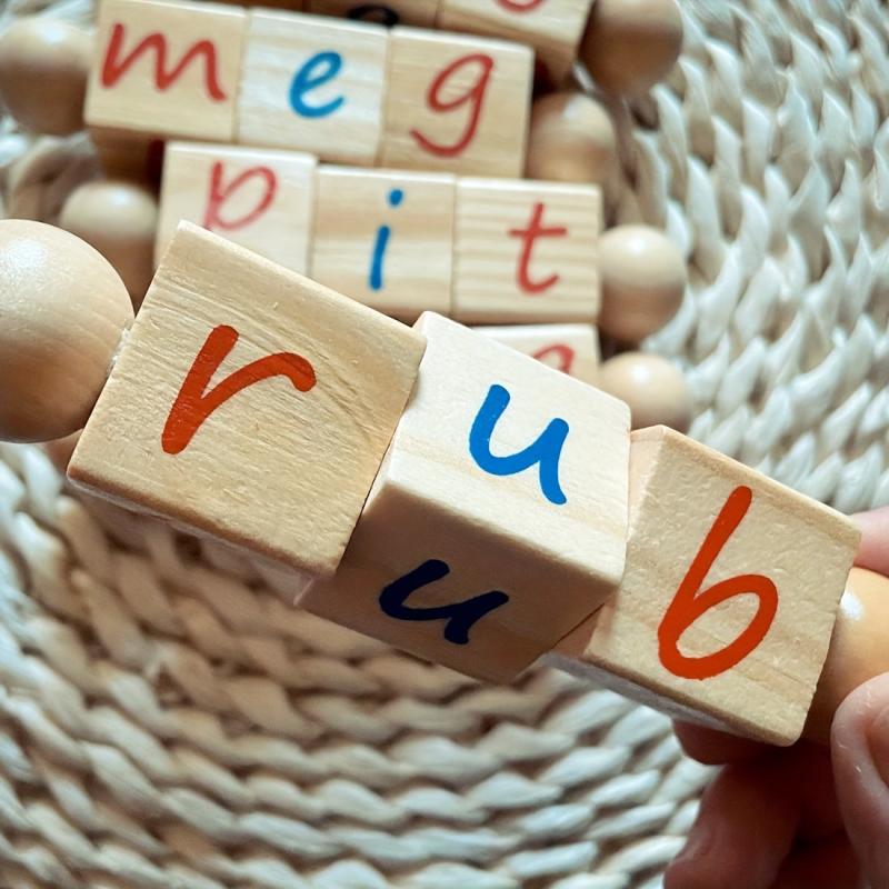 Alphabet Spelling Blocks Montessori Sorting Toy