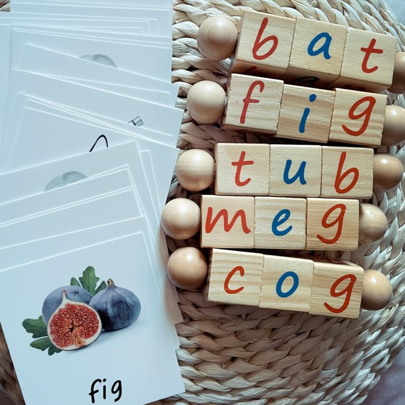 Alphabet Spelling Blocks Montessori Sorting Toy