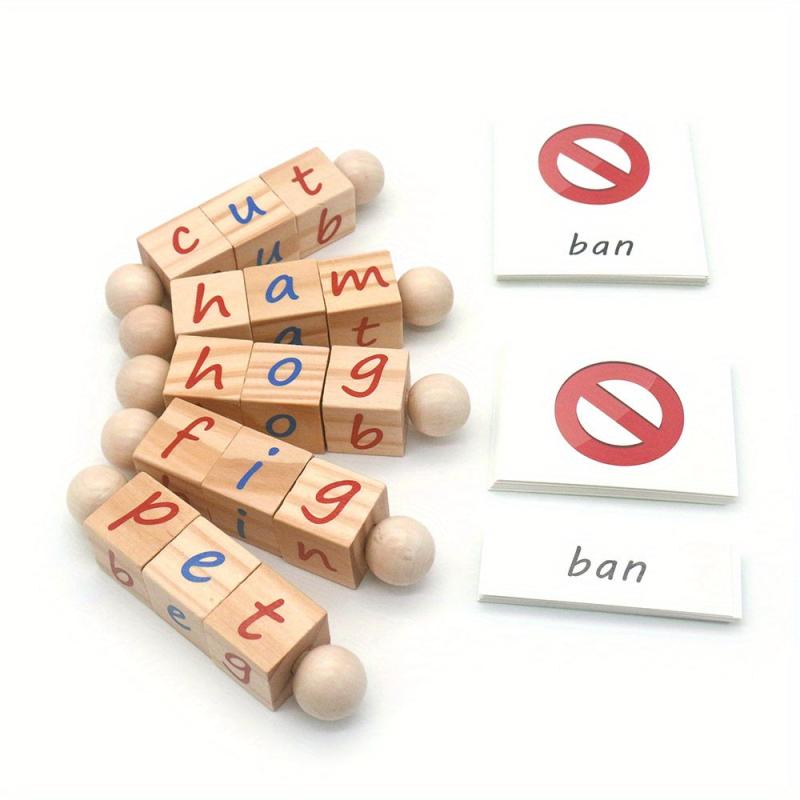 Alphabet Spelling Blocks Montessori Sorting Toy