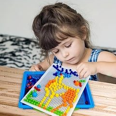 Colorful Mushroom Nail Board Jigsaw Toy for Kids