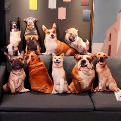 3D Cartoon Dog Throw Pillows - Home Decor & Toy