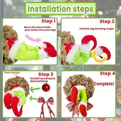 Christmas Garland Christmas Thief Garland Front Door Decoration