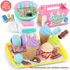 Mini Supermarket Cash Register Play House Shopping Cart Set Children's Toys