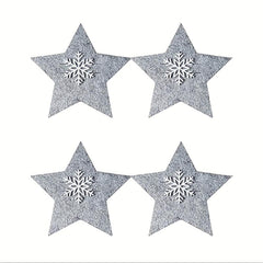 4pcs Christmas Tableware Holder Star Silverware Pockets