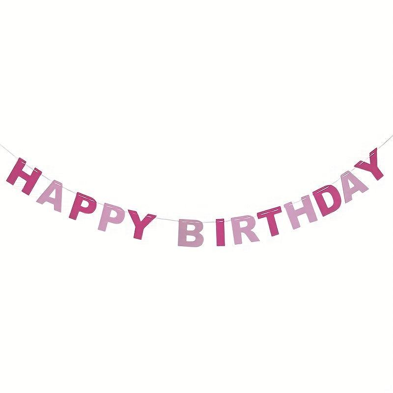 Colorful Rainbow Felt Banner for Birthday Parties