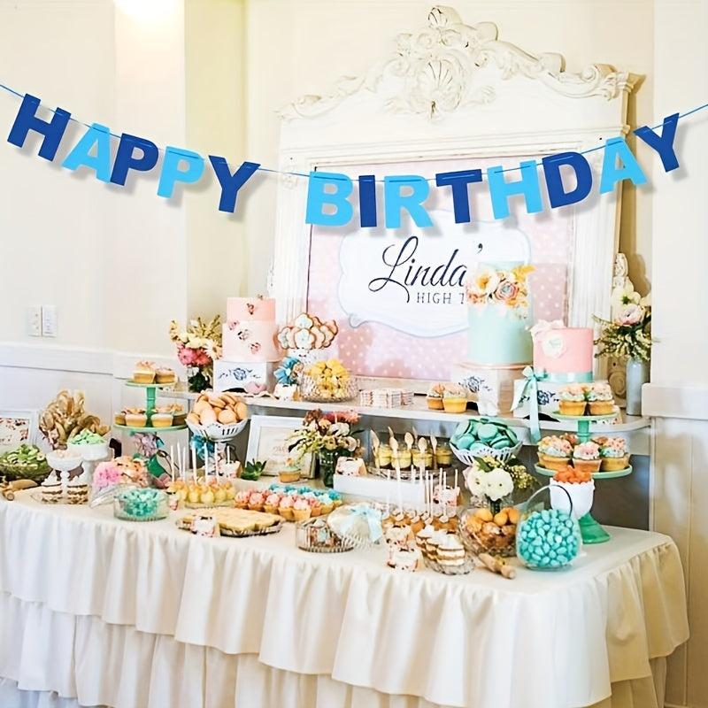 Colorful Rainbow Felt Banner for Birthday Parties