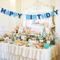 Colorful Rainbow Felt Banner for Birthday Parties