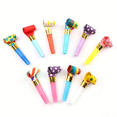 10pcs Random Blowouts Noisemakers Funny Party Blow Horns Birthday Party