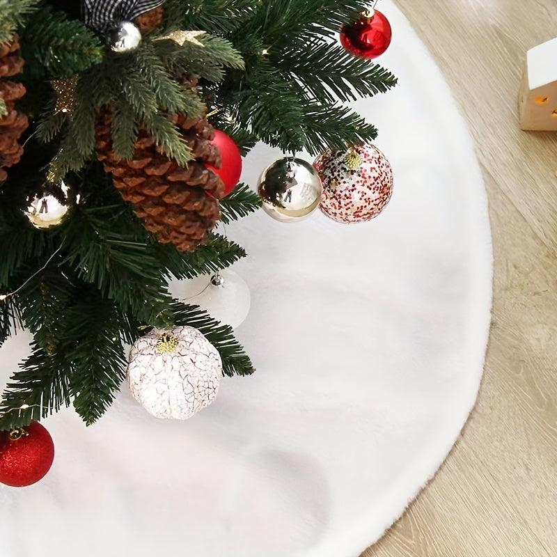1pc Plush Christmas Tree Skirt Decoration