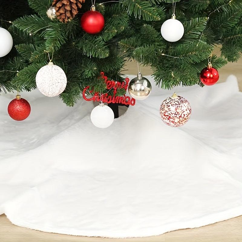 1pc Plush Christmas Tree Skirt Decoration