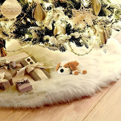 1pc Plush Christmas Tree Skirt Decoration
