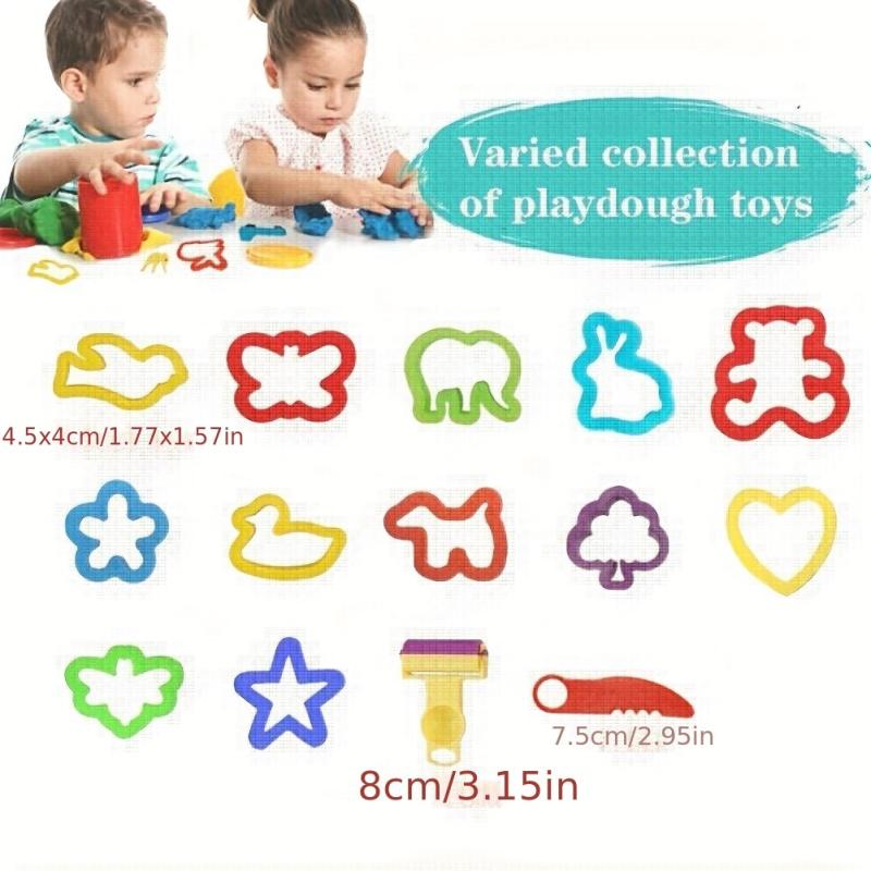 20pcs Play Dough Tools Kids Clay Tool Set Various Shapes Of Playdough Cutters