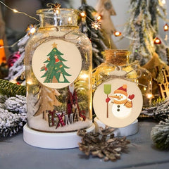 10pcs Round Wooden Ornaments 10.92cm Unfinished DIY Christmas Hang