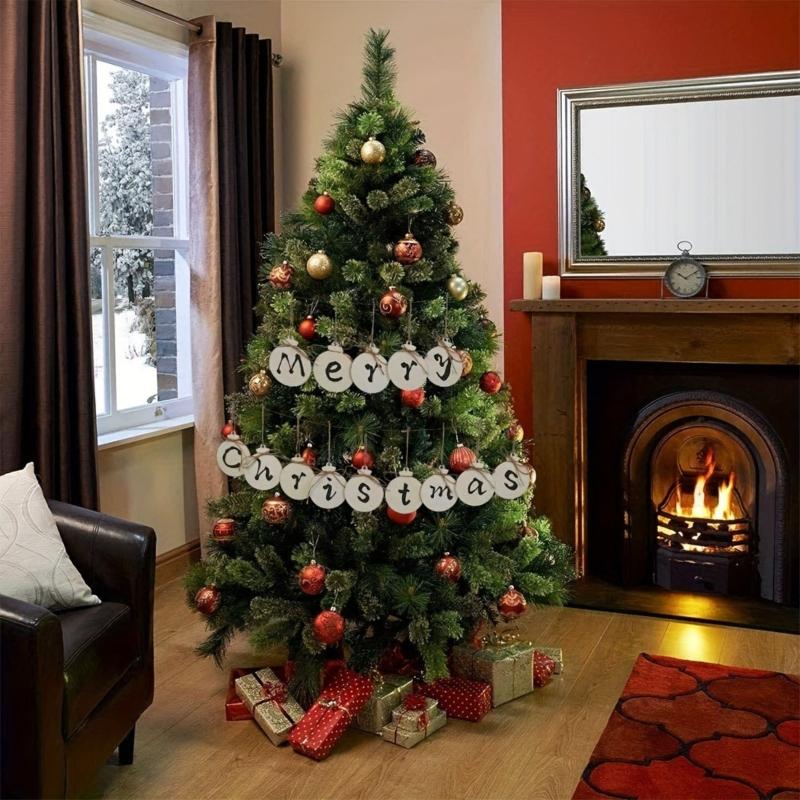 10pcs Round Wooden Ornaments 10.92cm Unfinished DIY Christmas Hang