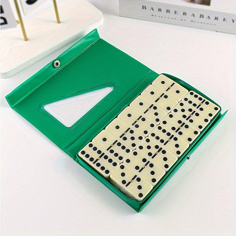 28pcs Dominoes Card Chess Board Game Toys PVC Storage Box