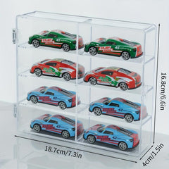 1pc Toy Car Model Display Stand Transparent Storage Box