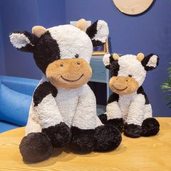Cute 9in Sitting Cow Plush Toy - Ideal Birthday Gift for Kids