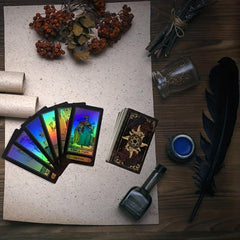78pcs Laser Tarot Cards Set English Edition