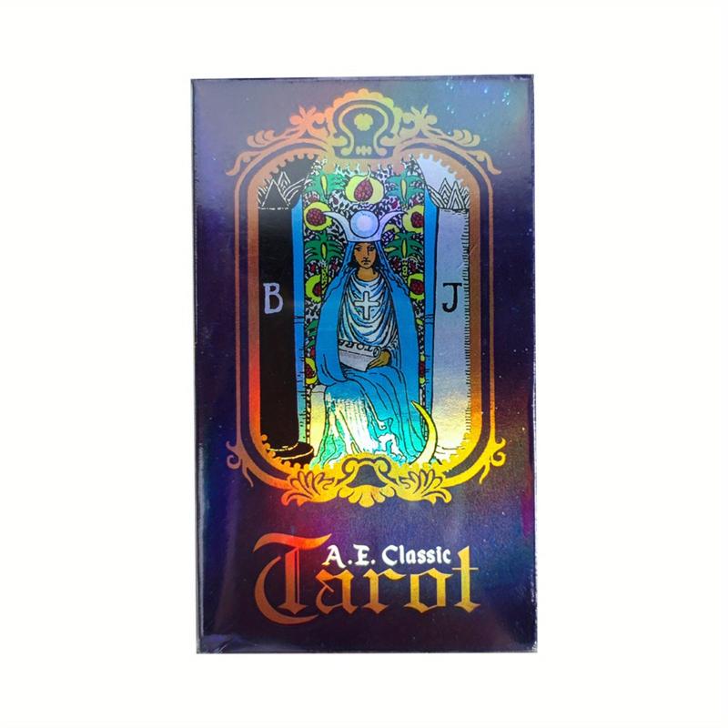 78pcs Laser Tarot Cards Set English Edition
