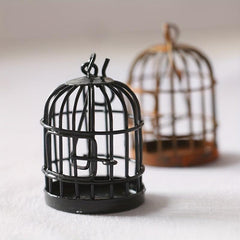 Rust Effect Birdcage Doll House Garden Ornaments