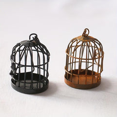 Rust Effect Birdcage Doll House Garden Ornaments