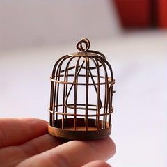 Rust Effect Birdcage Doll House Garden Ornaments