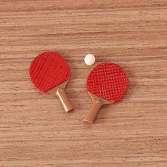 Mini Table Tennis Racket Dollhouse Scene Decoration