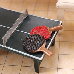 Mini Table Tennis Racket Dollhouse Scene Decoration
