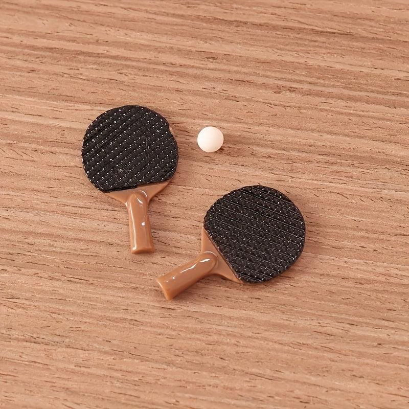 Mini Table Tennis Racket Dollhouse Scene Decoration