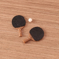 Mini Table Tennis Racket Dollhouse Scene Decoration