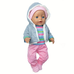 17-Inch Doll Clothes with Hats and Socks, Doll Clothing Set