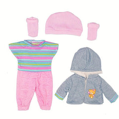17-Inch Doll Clothes with Hats and Socks, Doll Clothing Set