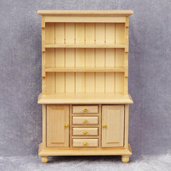 Retro Bookcase Toy House Mini Furniture Double Door Display Cabinet