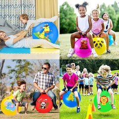 Bouncing Ball With Handle Kids Bouncy Jumping Balance Games Toys & Party Favors