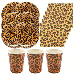 Leopard Print Party Supplies Serves 10 Guests