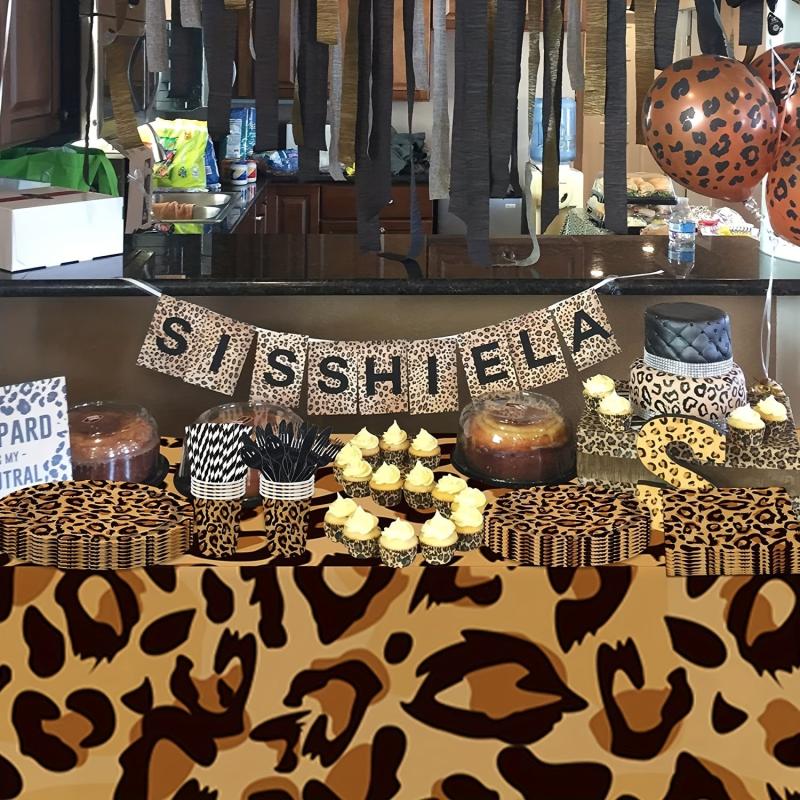 Leopard Print Party Supplies Serves 10 Guests