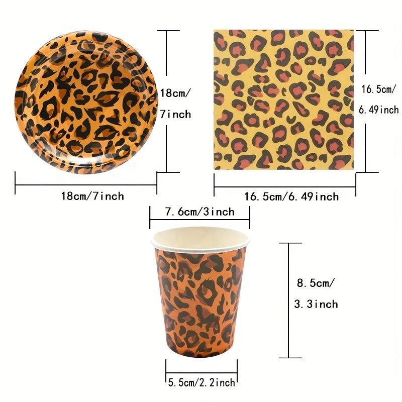 Leopard Print Party Supplies Serves 10 Guests