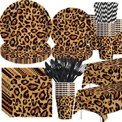 Leopard Print Party Supplies Serves 10 Guests