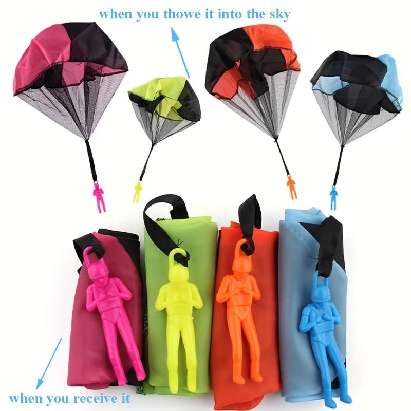 4pcs Parachute Toys Outdoor Flying Toys Parachute Jumping