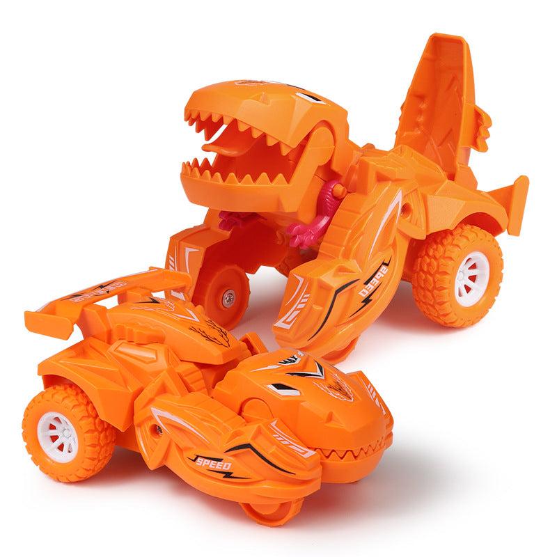 Dino Car Deformation Toys Inertial Sliding Automatic Transform Toy