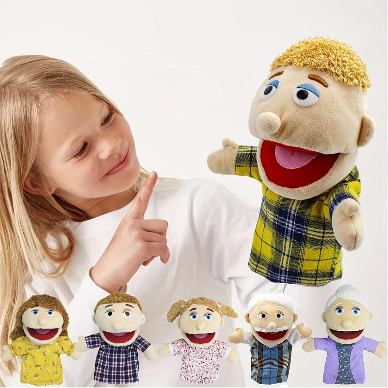 Ethnic Family Hand Puppets Plush Soft Toy