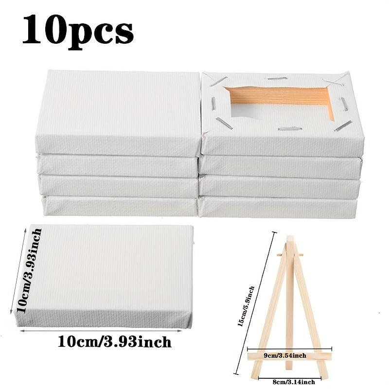 10pcs Mini Stretched Art Board Set Canvas Acrylic Paint