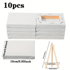 10pcs Mini Stretched Art Board Set Canvas Acrylic Paint