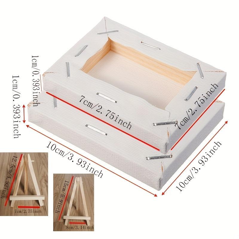 10pcs Mini Stretched Art Board Set Canvas Acrylic Paint